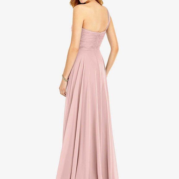 Dessy One-Shoulder Draped Chiffon Maxi Dress - Dani - Picture 2 of 2